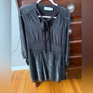 Coach Black Metallic Shimmer Dress